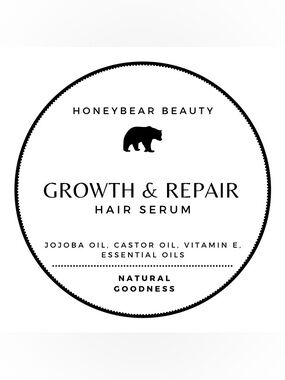 10ml HoneyBear Beauty Growth & Repair Hair Serum Clean Damaged Hair Rescue Serum